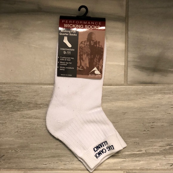 Wicking Full Quarter Socks Lung Cancer Alliance - Picture 1 of 4